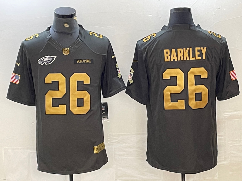 Men's Philadelphia Eagles Saquon Barkley #26 Black Jersey